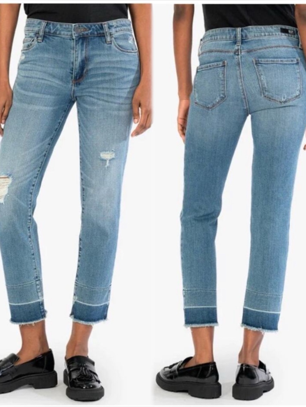 KUT FROM THE KLOTH Reese Ankle Straight Leg Jean
